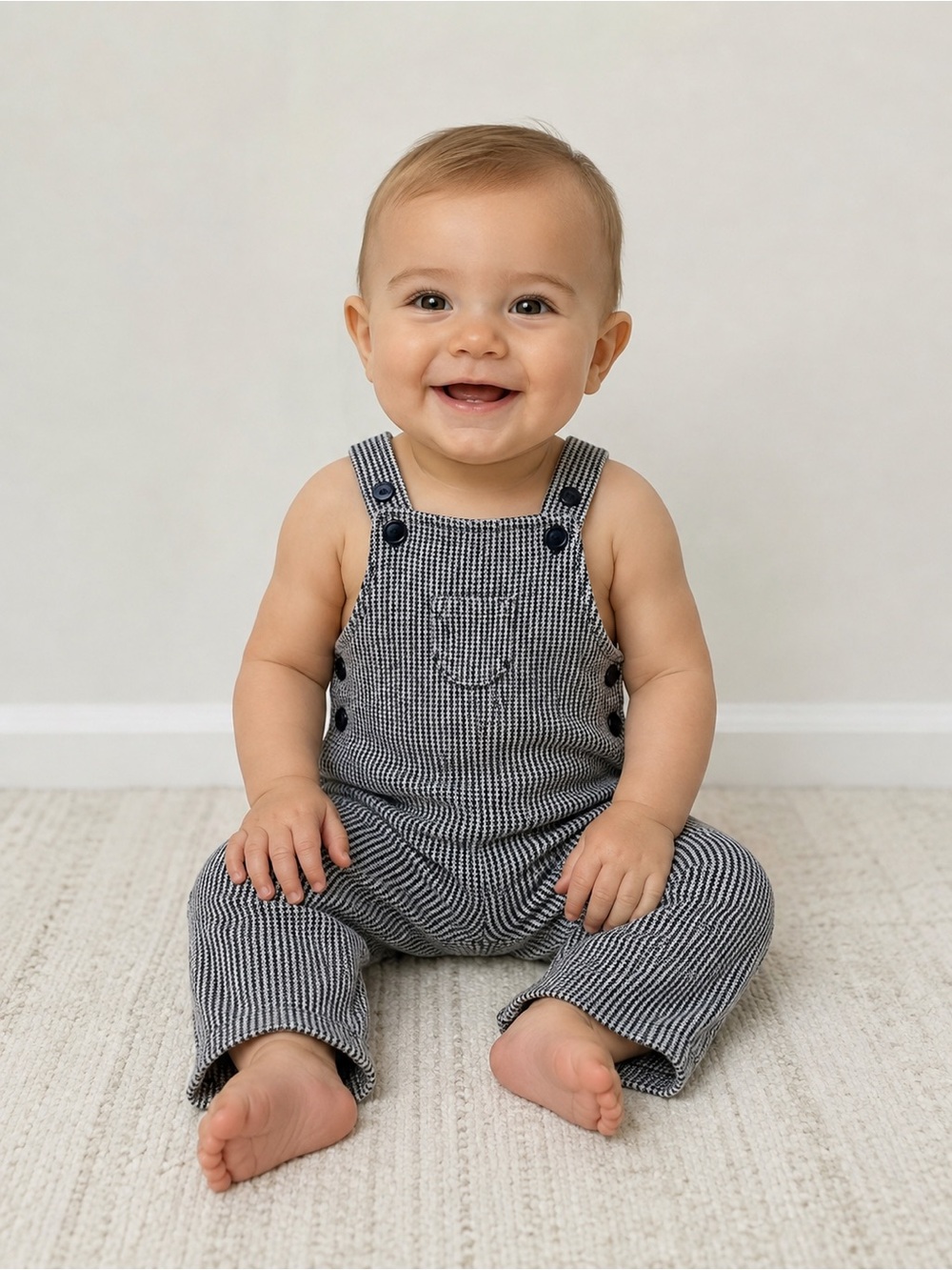 Janie & Jack Houndstooth Overalls | 3–6M